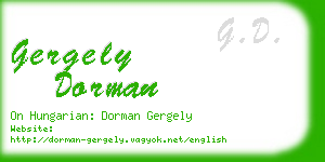 gergely dorman business card
